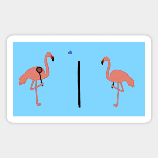 badminton flamingos Magnet